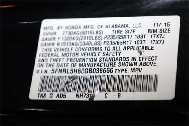 Thumbnail: 2016 Honda Odyssey - 38