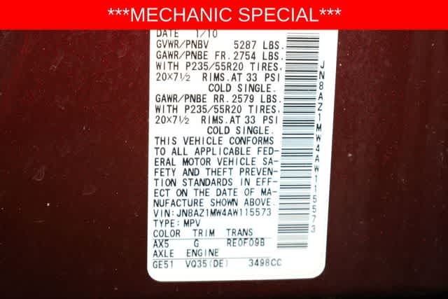 Thumbnail: 2010 Nissan Murano - 39