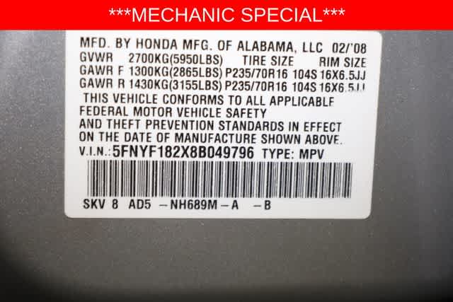 Thumbnail: 2008 Honda Pilot - 32