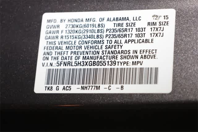 Thumbnail: 2016 Honda Odyssey - 39