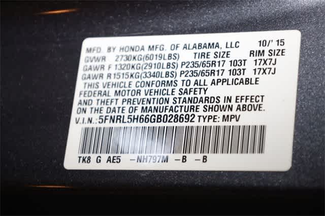 Thumbnail: 2016 Honda Odyssey - 41