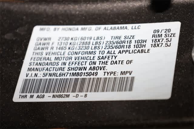 Thumbnail: 2021 Honda Odyssey - 39