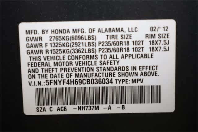 Thumbnail: 2012 Honda Pilot - 36