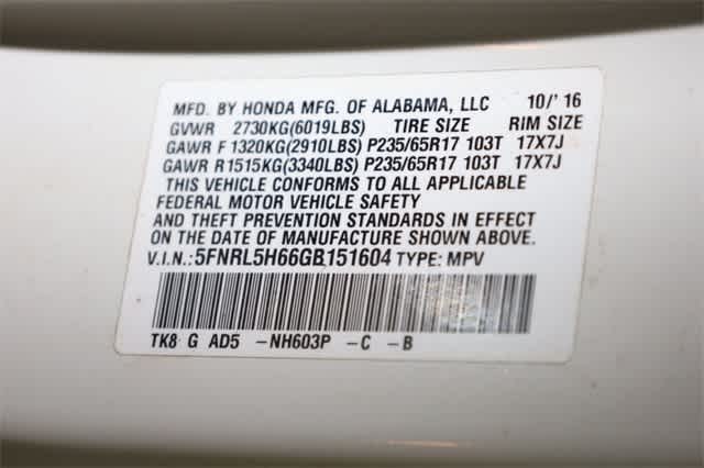 Thumbnail: 2016 Honda Odyssey - 38