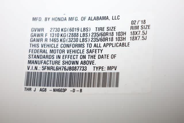 Thumbnail: 2018 Honda Odyssey - 37