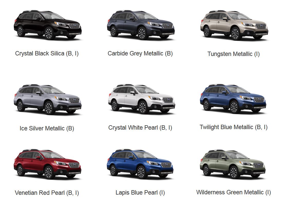 2019 subaru outback color chart 2017 subaru outback under 27 000 boston sub...