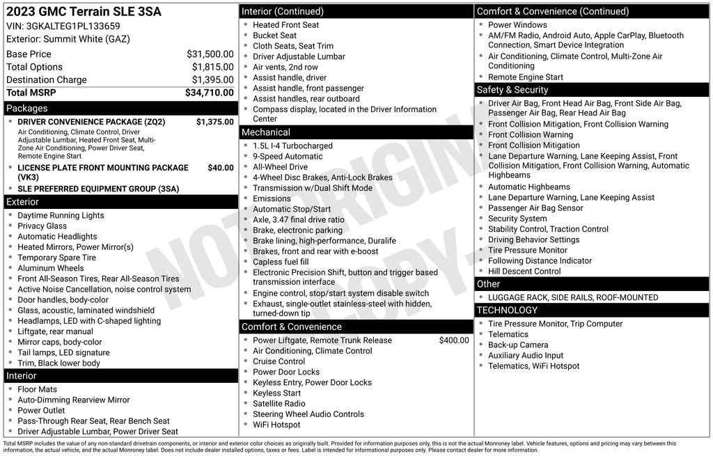 2023 GMC Terrain SLE AWD's photo