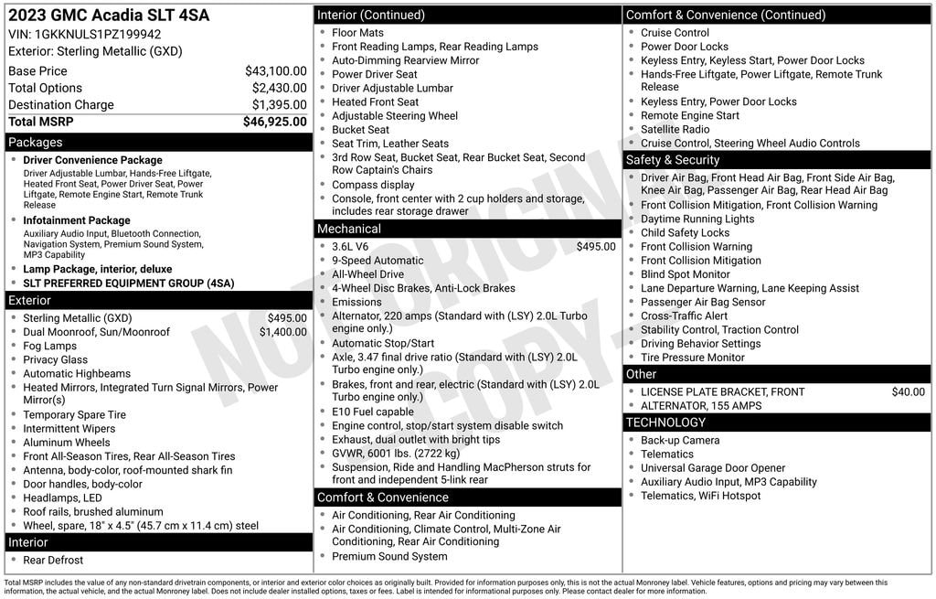 2023 GMC Acadia SLT AWD's photo