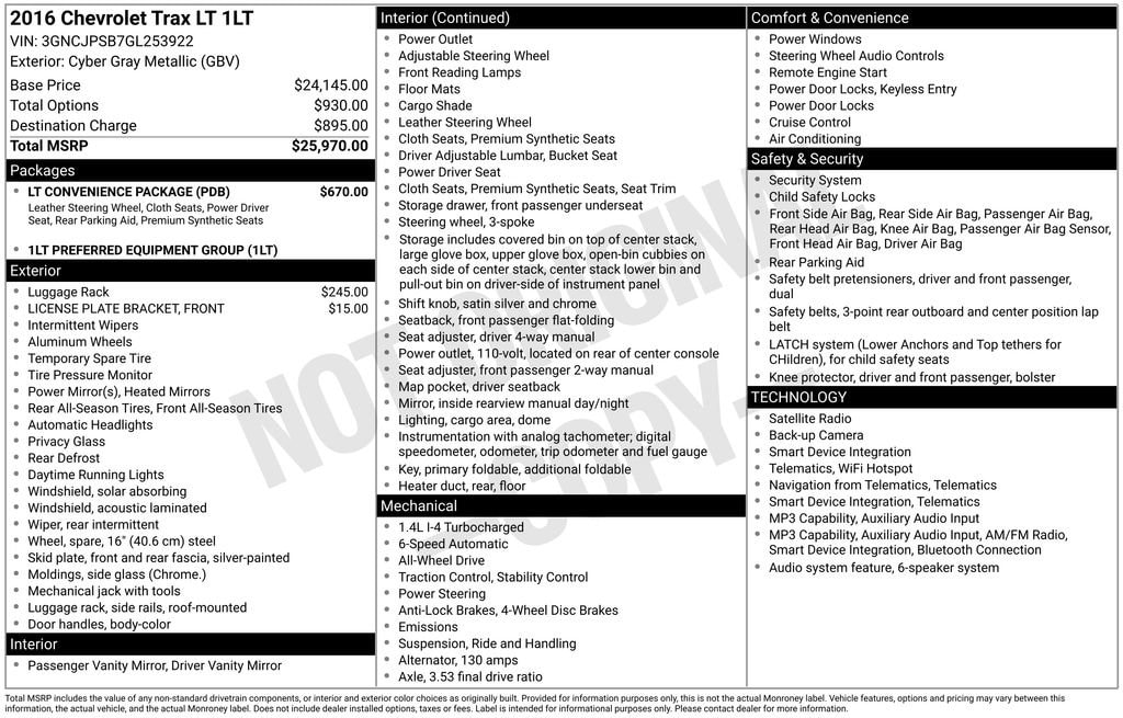 2016 Chevrolet Trax LT
