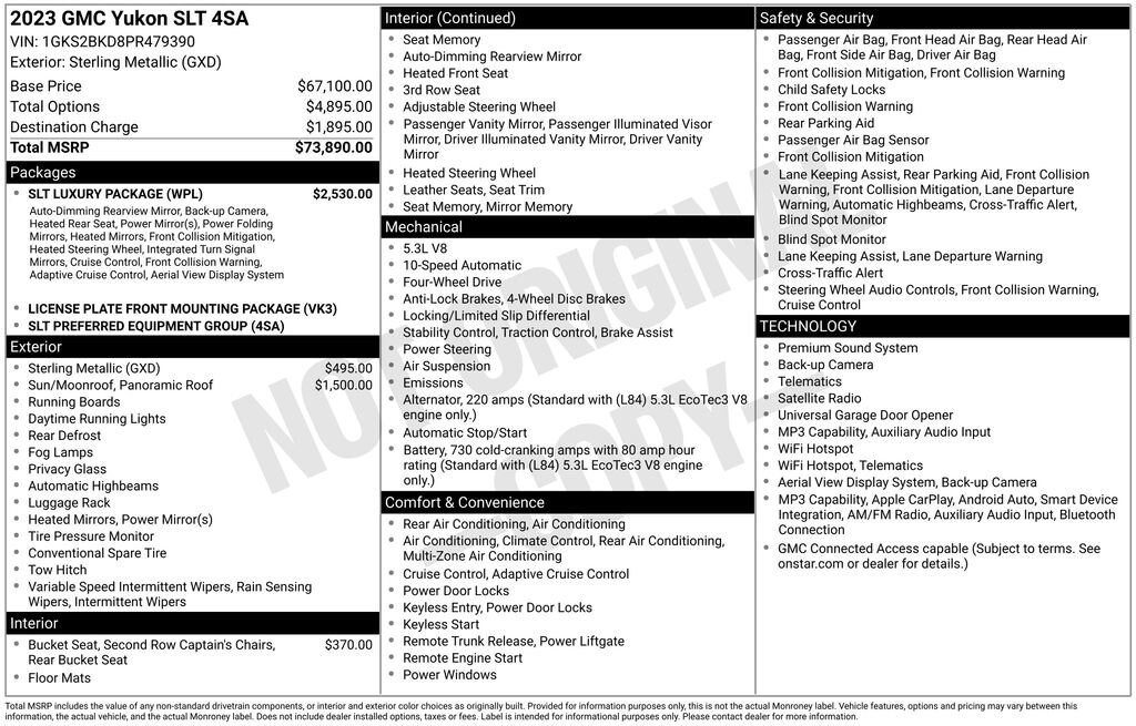 Used 2023 GMC Yukon SLT SUV