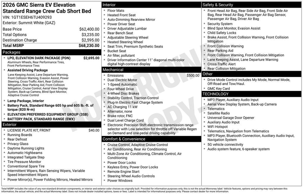 2026 GMC Sierra EV Truck 