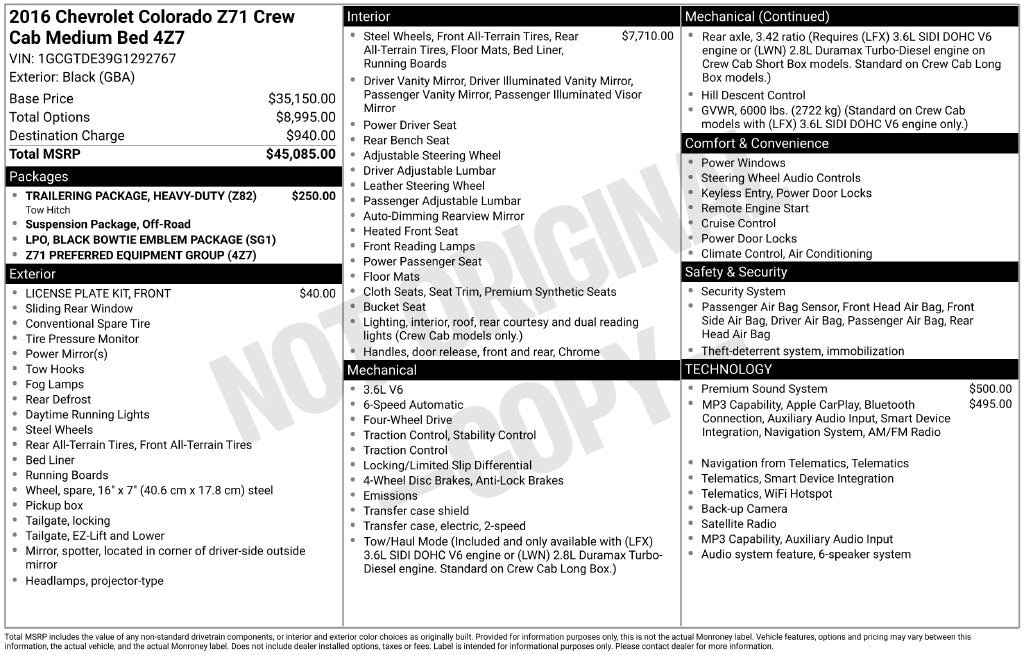2016 Chevrolet Colorado 4WD Z71
