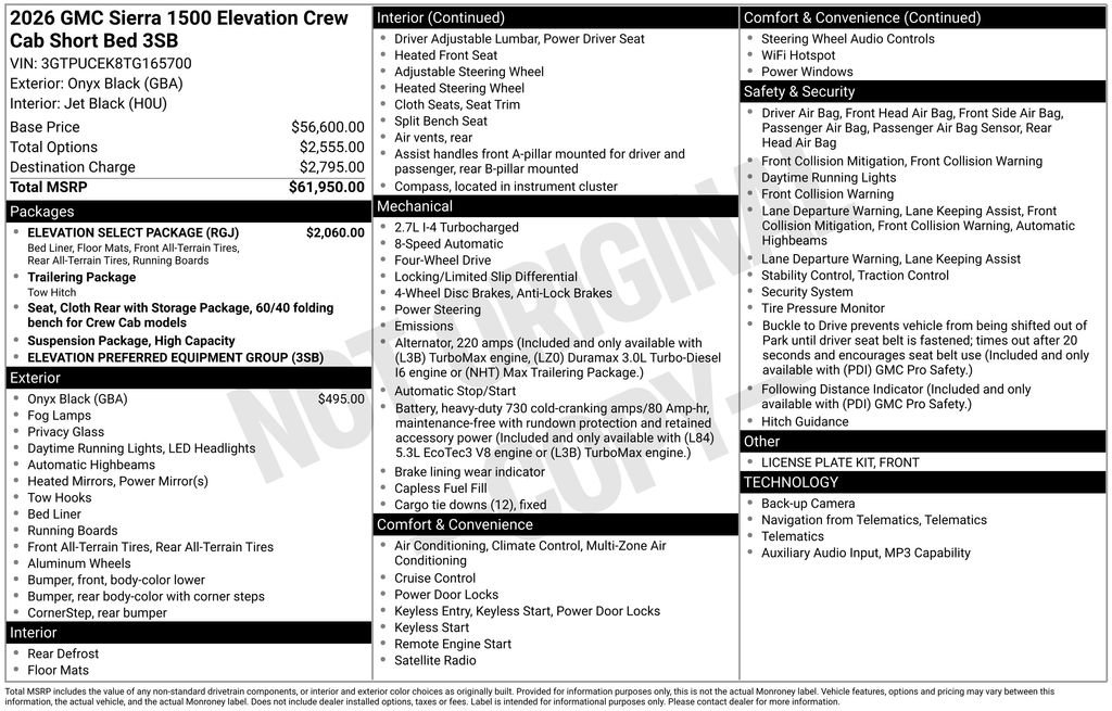 2026 GMC Sierra 4WD Crew Cab Short Box Elevation's photo