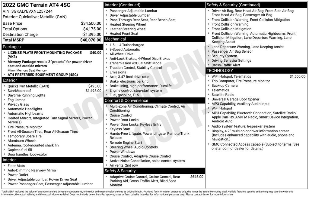 Used 2022 GMC Terrain AT4 SUV