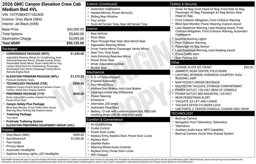2026 GMC Canyon 4WD Elevation Crew Cab Short Box's photo