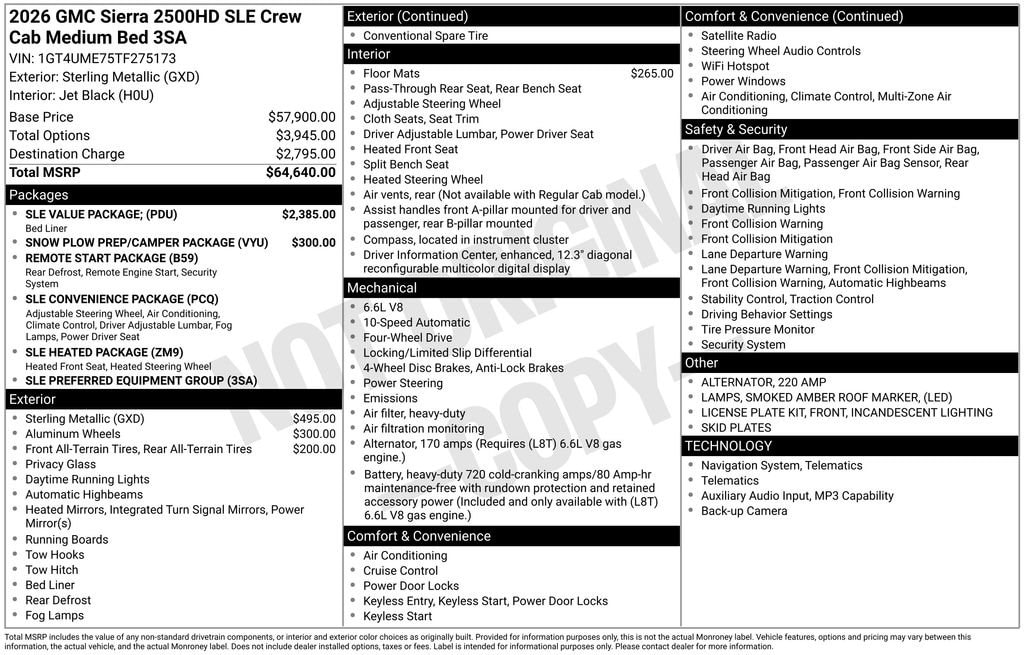 2026 GMC Sierra 4WD Crew Cab Standard Box SLE's photo