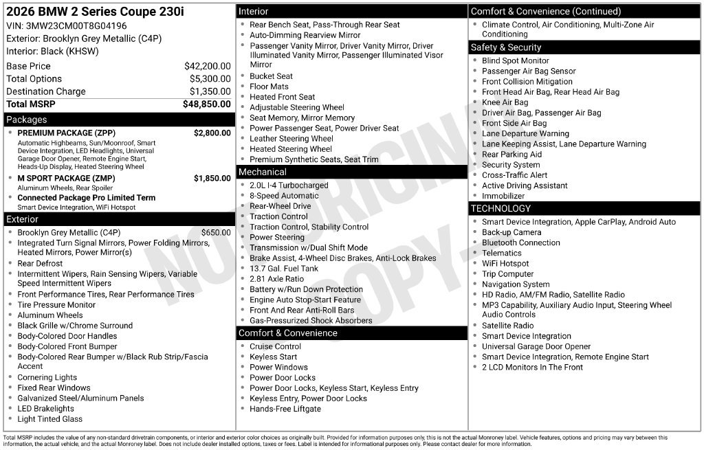 2026 BMW 2 Series 230i