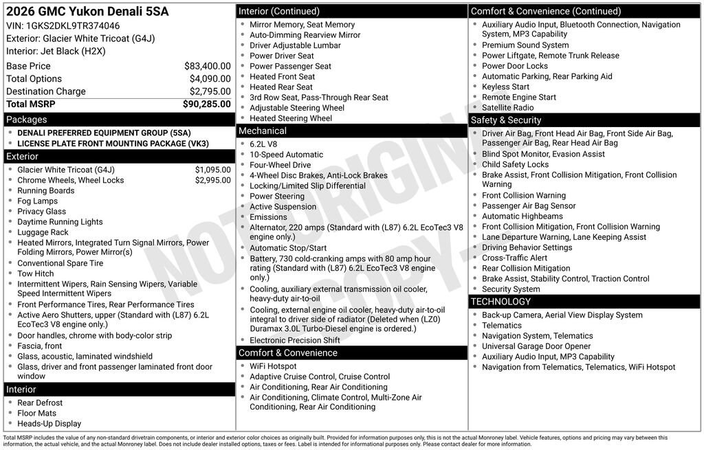 2026 GMC Yukon 4WD Denali's photo