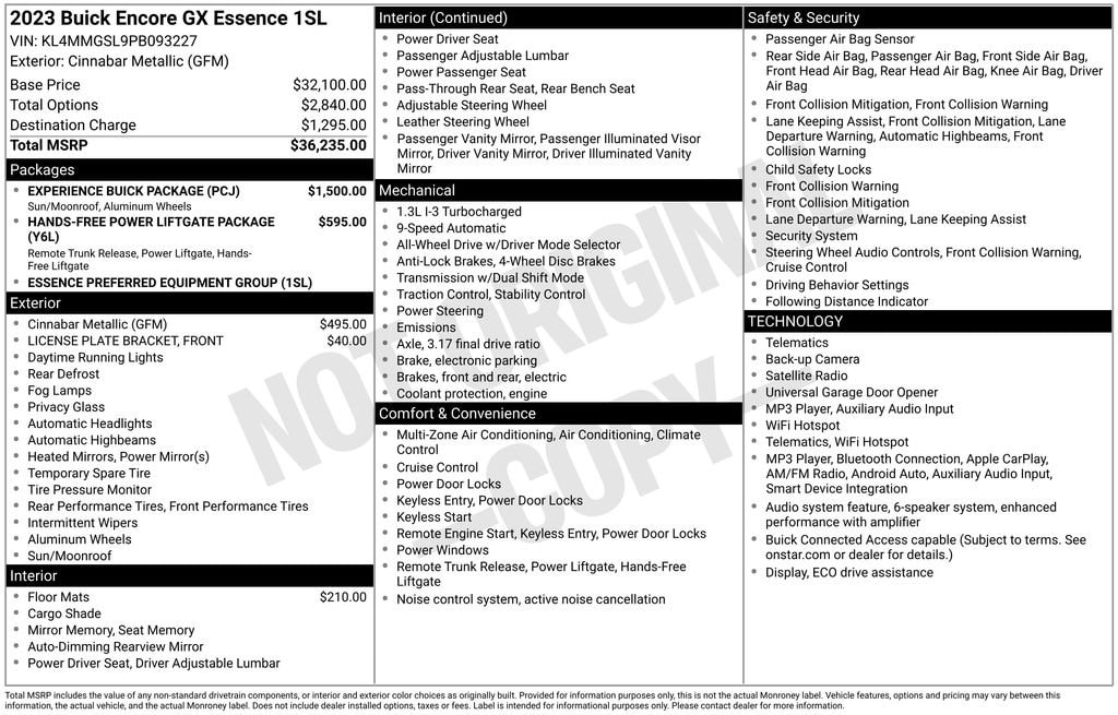 2023 Buick Encore GX Essence