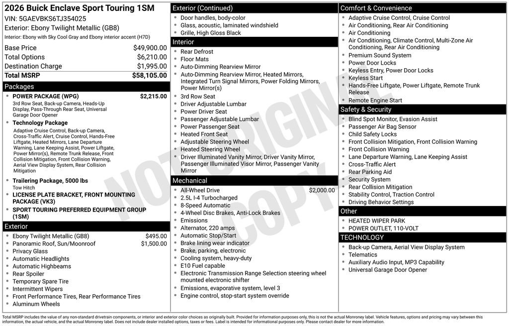 2026 Buick Enclave Sport Touring AWD's photo
