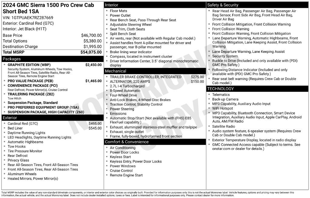 Used 2024 GMC Sierra 1500 Pro Truck