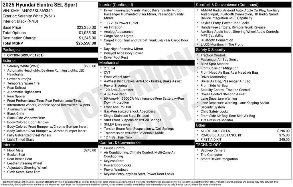 2025 Hyundai Elantra SEL's photo
