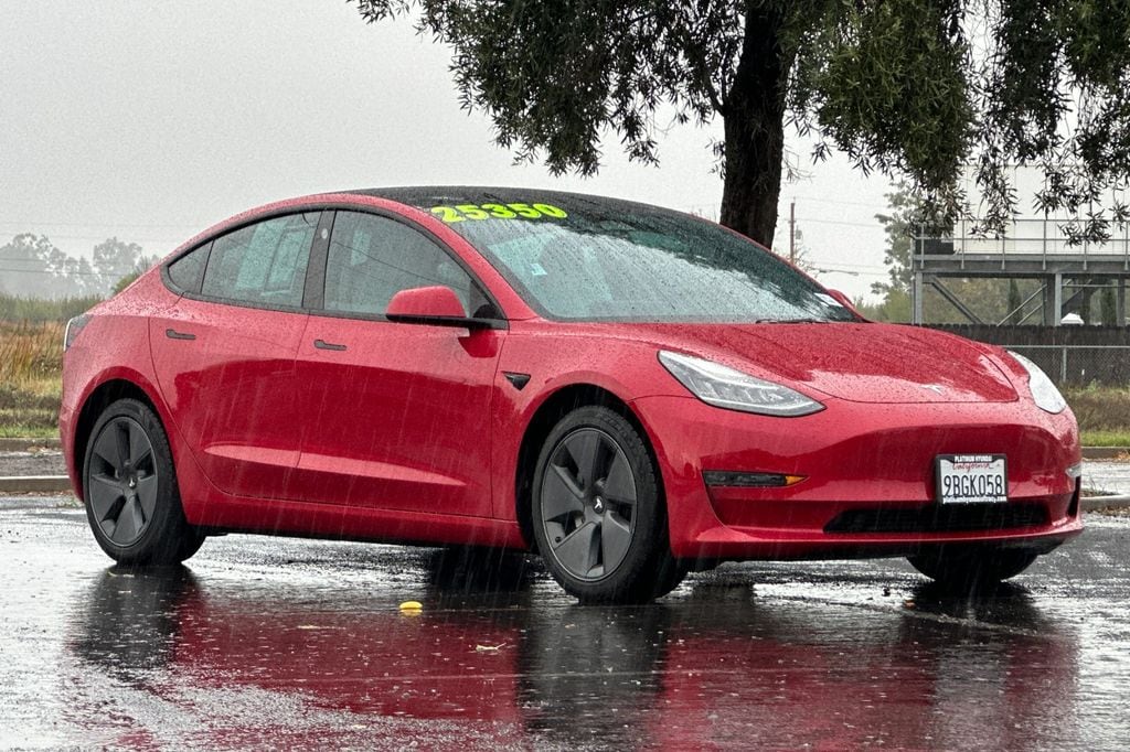 Used 2022 Tesla Model 3 Long Range with VIN 5YJ3E1EBXNF242091 for sale in Tracy, CA