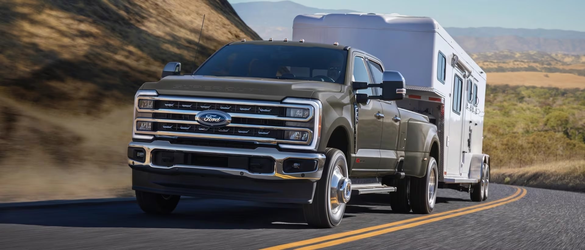 2026 Ford Super Duty towing a trailer