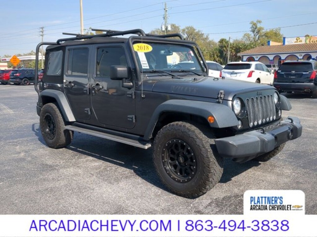 Used 2018 Jeep Wrangler JK Unlimited Willys Wheeler W SUV