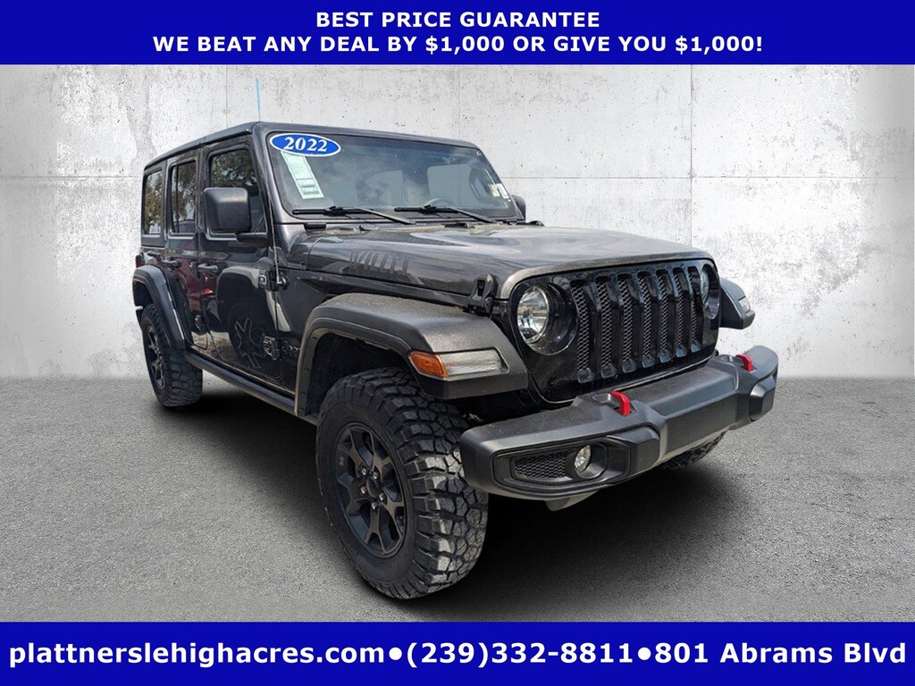 Used 2022 Jeep Wrangler Unlimited Willys Sport Unlimited Willys Sport 4x4