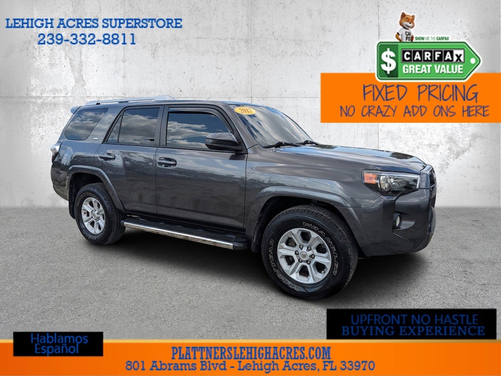 Used 2017 Toyota 4Runner For Sale at Chiefland Ford VIN