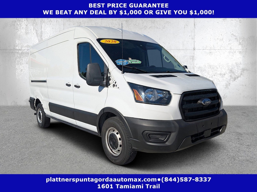 Used 2020 Ford Transit Cargo Van T-250 148 Med Rf 9070 GVWR RWD