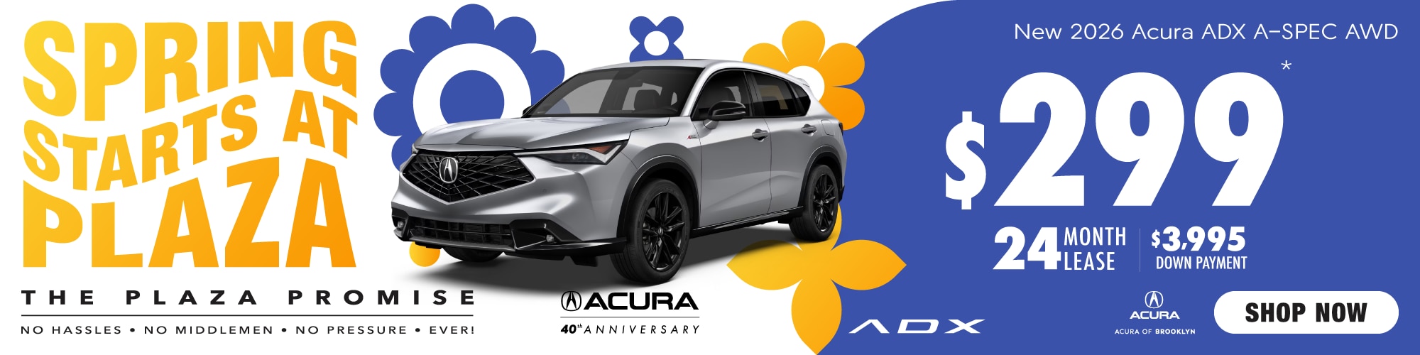 New 2026 Acura ADX Lease For *$299 a Month For 24 Months **$3,995 Down Payment – Shop Now