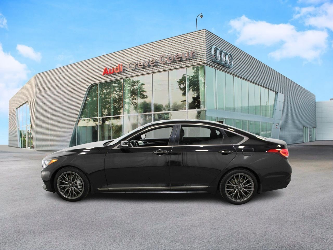 Used 2019 GENESIS G80 Base with VIN KMTFN4JE8KU309936 for sale in Creve Coeur, MO