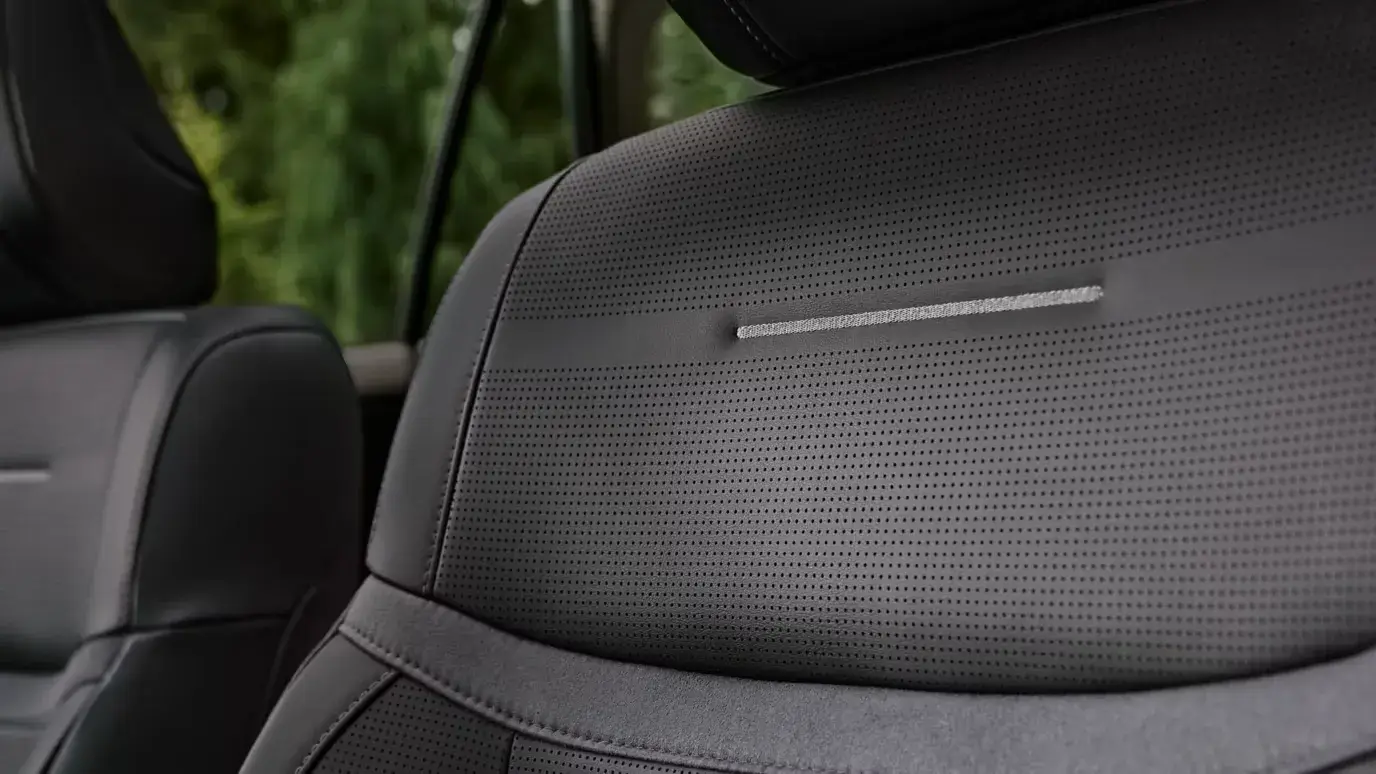 Black SofTex-trimmed driver seat in the Toyota RAV4