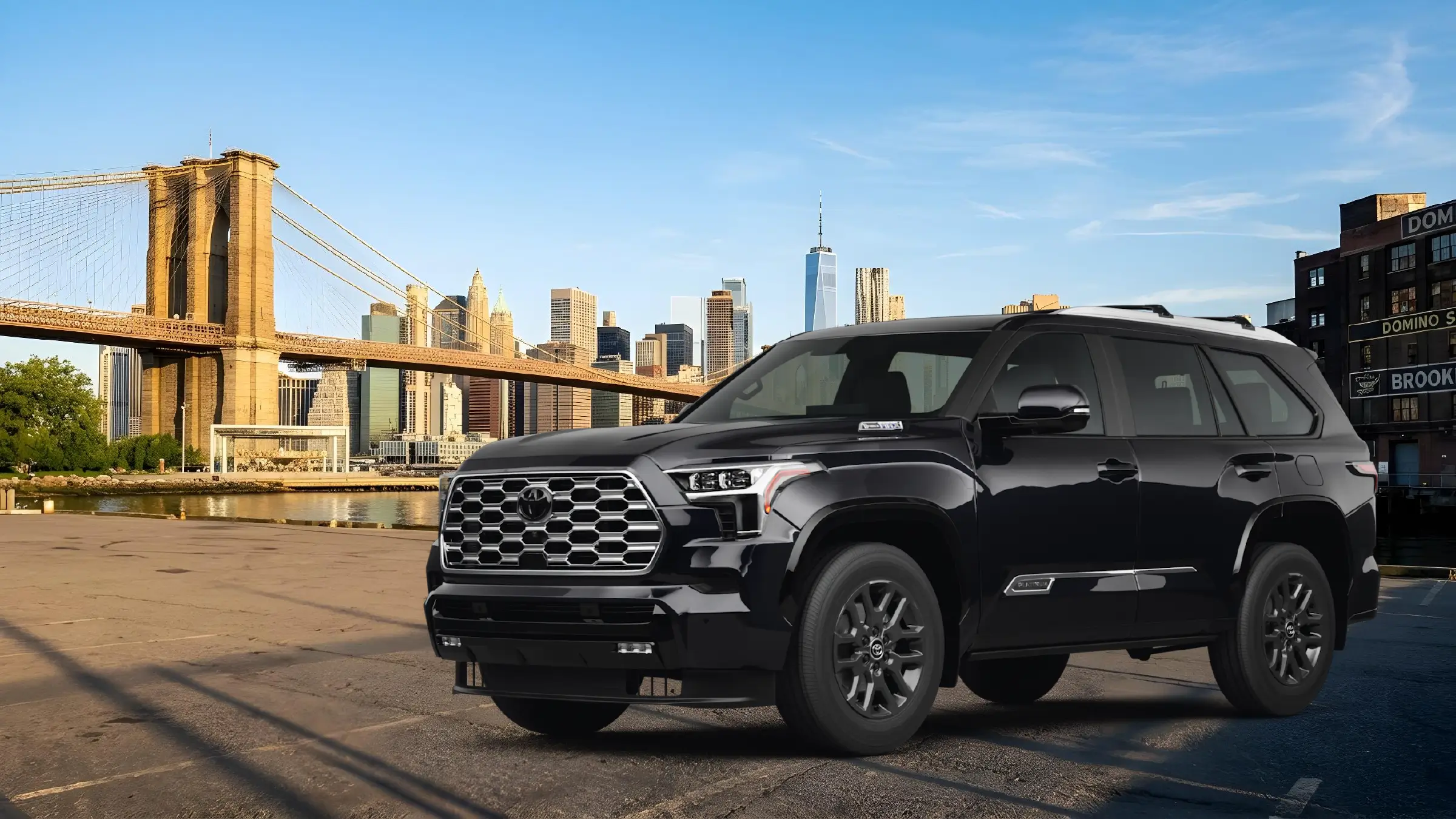 2027 Toyota Sequoia full-size SUV shown for Plaza Toyota in New York
