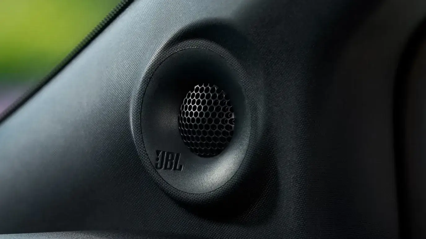 JBL premium audio speaker detail inside the Toyota Sienna