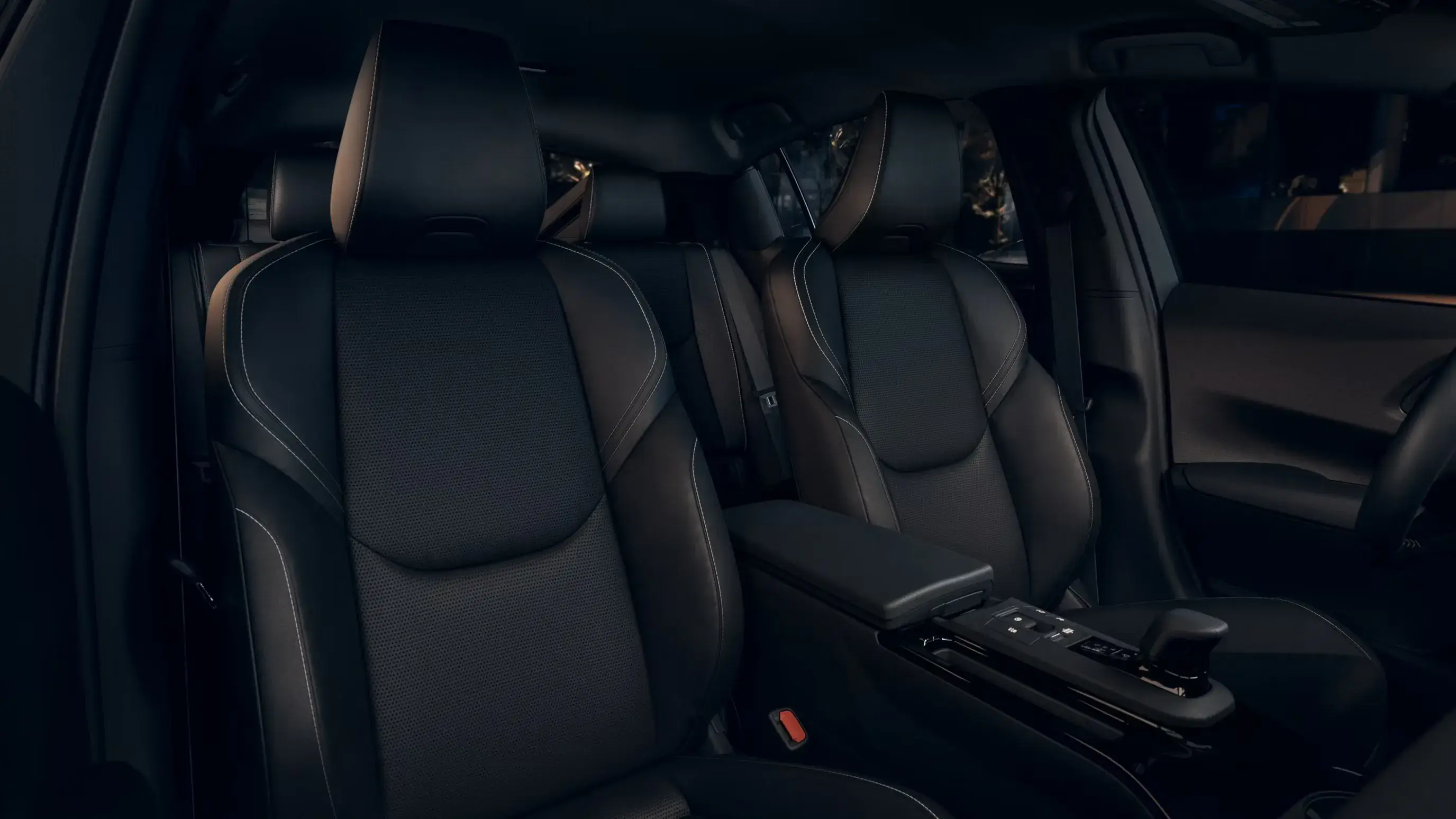 Black SofTex-trimmed front seats in the 2027 Toyota Prius