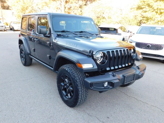 Used 2021 Jeep Wrangler Unlimited Willys with VIN 1C4HJXDN8MW722107 for sale in Kansas City
