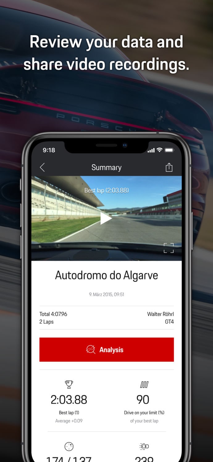 Porsche Track Precision App