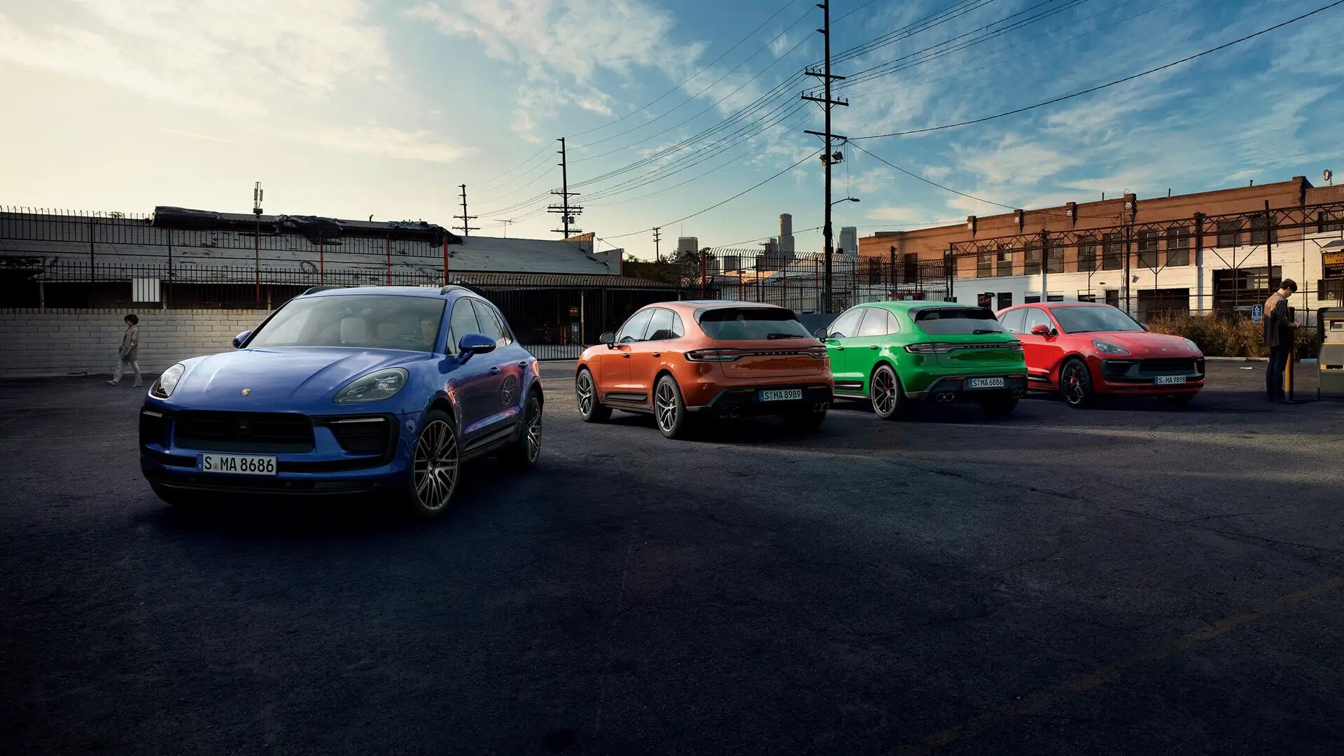 Exterior of a red Porsche Macan