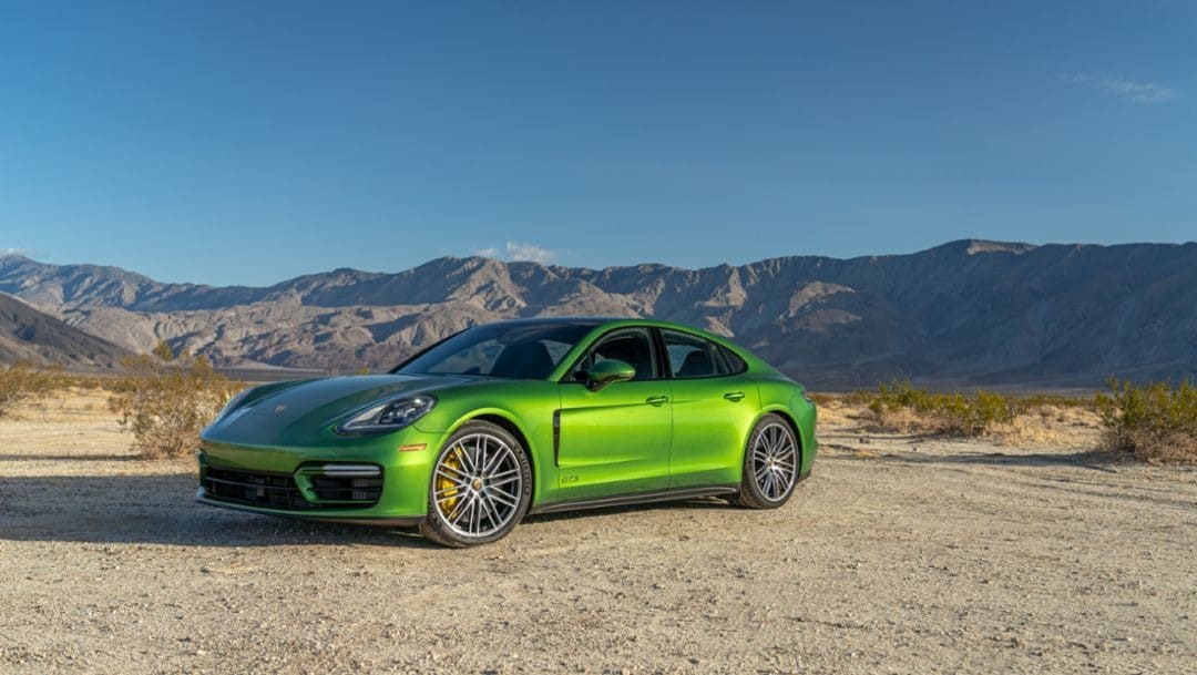 Green Porsche Panamera GTS