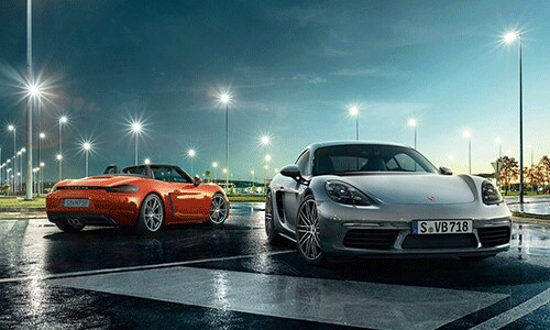 Porsche 718 Models In Parking Lot