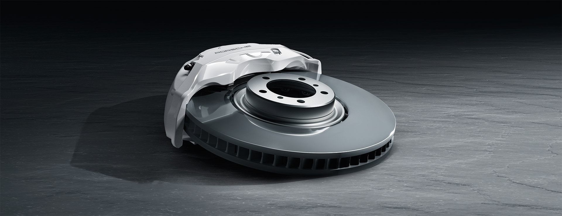 Porsche Surface Coated Brakes PSCB Close up of a Porsche Surface Coated Brakes (PSCB)