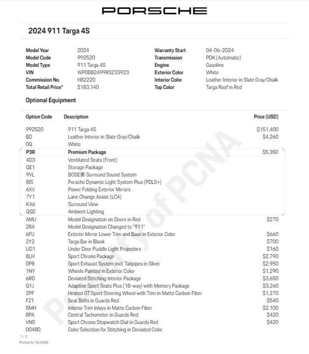 Used 2024 Porsche 911 For Sale at Porsche Norwell VIN WP0BB2A99RS233923