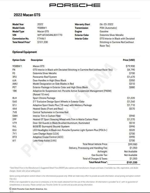 Certified 2022 Porsche Macan GTS with VIN WP1AF2A54NLB31770 for sale in Norwell, MA