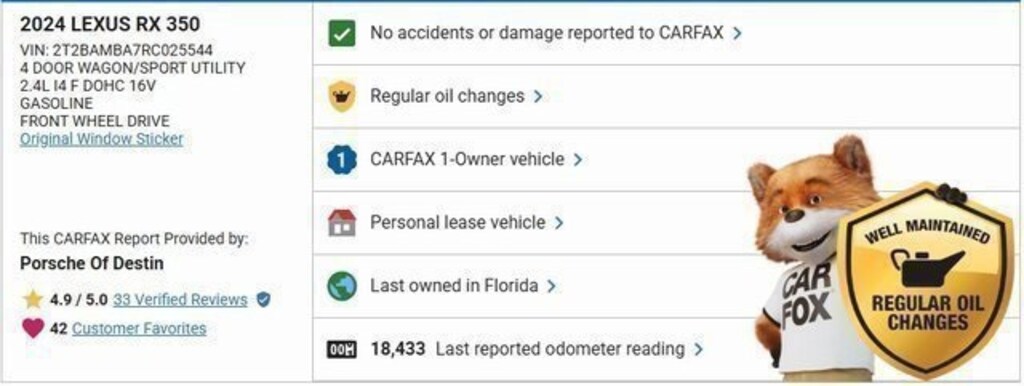 Used 2024 Lexus RX 350 SUV