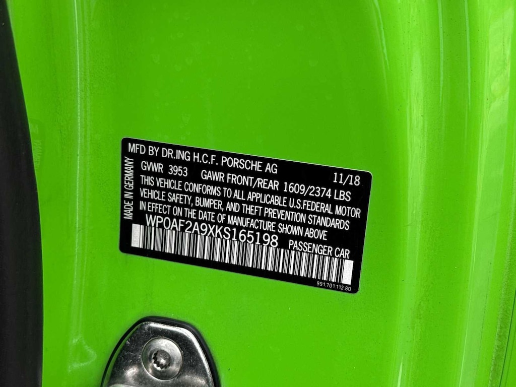 Certified 2019 Porsche 911 GT3 RS Coupe