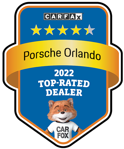 Porsche Orlando CARFAX Top-Rated Dealer badge