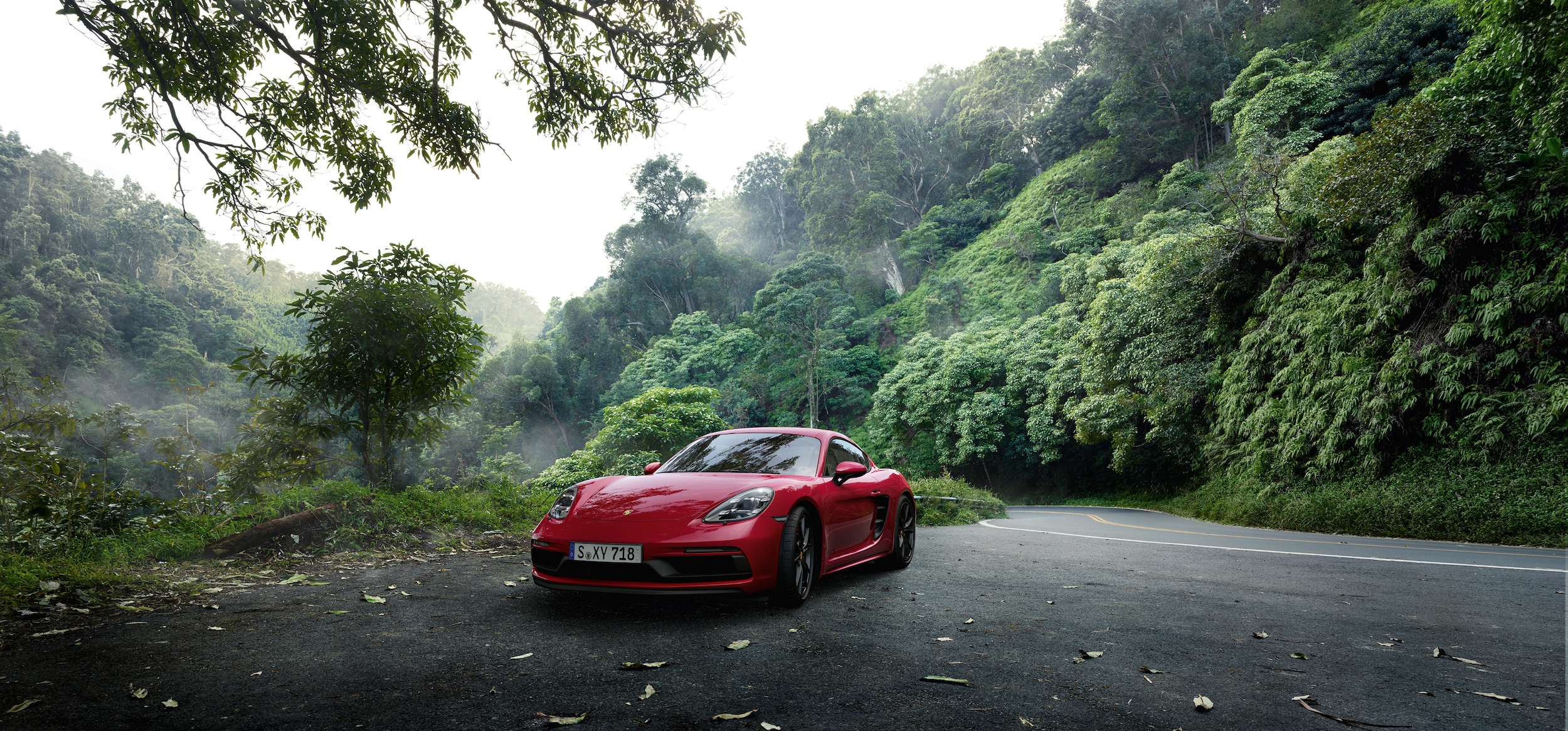 Red Porsche 718 Cayman